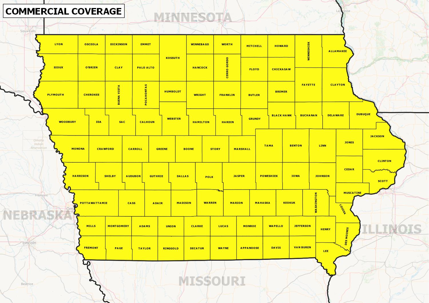 Iowa County Map