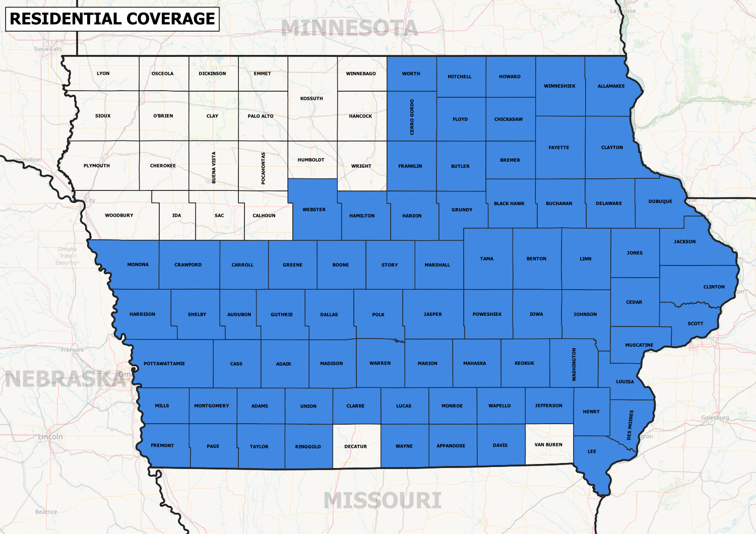 Iowa County Map