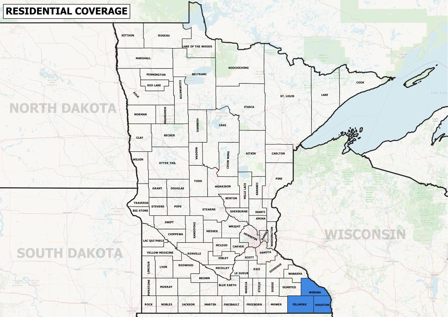 Minnesota County Map